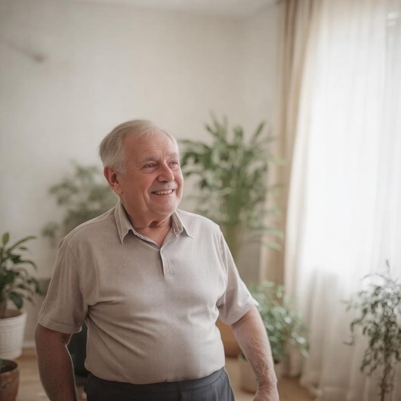 Güler yüzlü bakım personeliyle yaşama destek